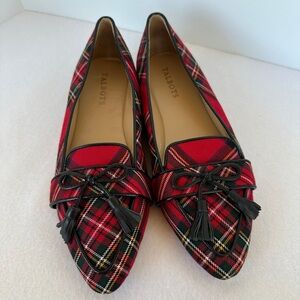 TALBOTS Plaid Tartan Francesca Driving Flats/Loafer Shoes Size 9